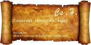 Csernai Honorátusz névjegykártya
